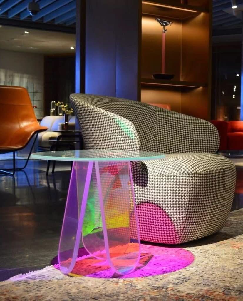 Avendra Iridescent Acrylic Side Table