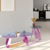 Iridescent Acrylic Side Table