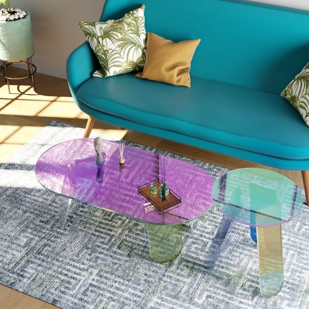 Avendra Iridescent Acrylic Side Table
