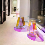 Iridescent Acrylic Side Table