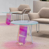 Iridescent Acrylic Side Table