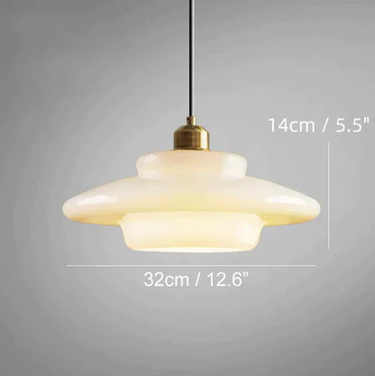 Opal White Glass Pendant Lighting - Adjustable Height for Elegant Kitchen Island Illumination 8