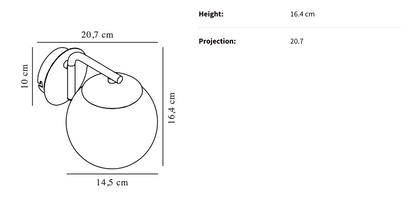 Cyrus Elegant Wall Lamp - Stylish Glass Dome Design for Modern Spaces 4