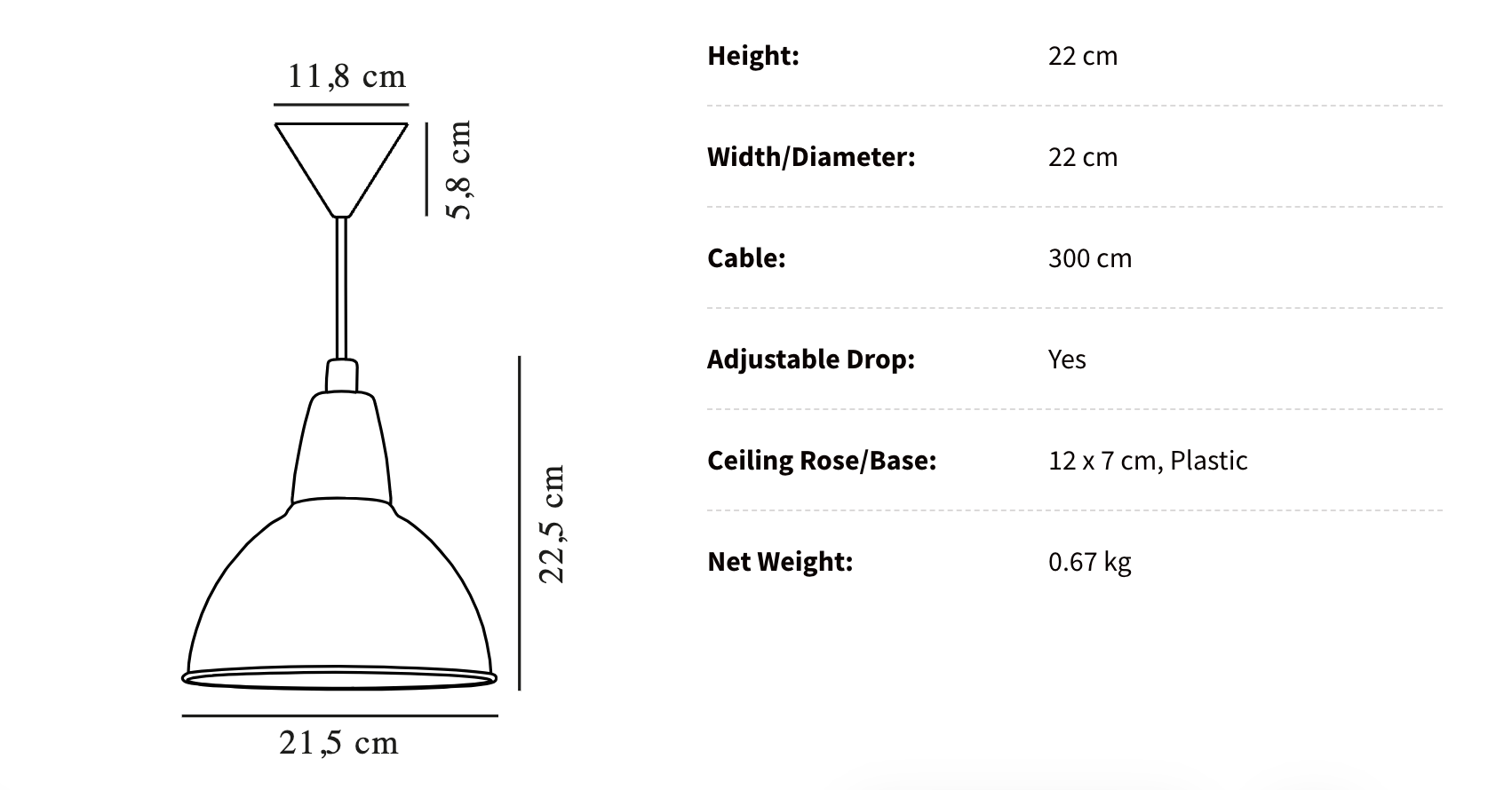 Caspian Pendant Lamp - Scandinavian Design with Warm Light & Elegant Cord for Cozy Atmosphere 3