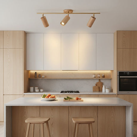 Nordic Wood Ceiling Track Light