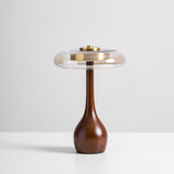 Modern Wood Glass Table Lamp