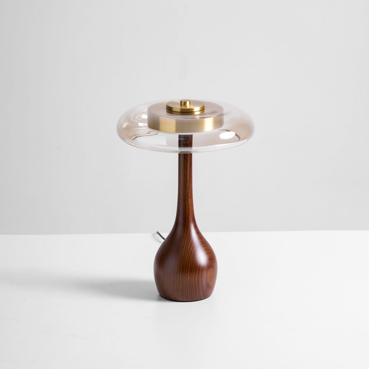 Velora Glass Wood Table Lamp