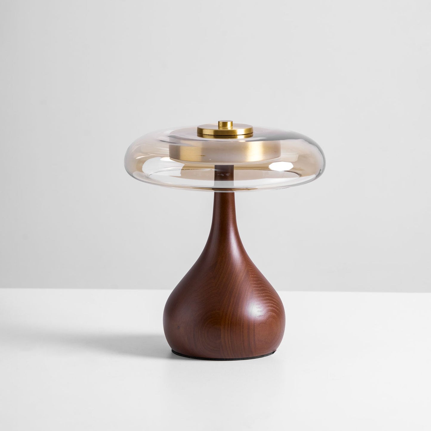 Velora Glass Wood Table Lamp
