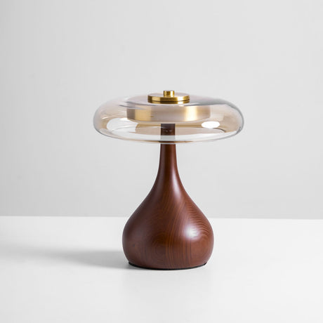 Modern Wood Glass Table Lamp