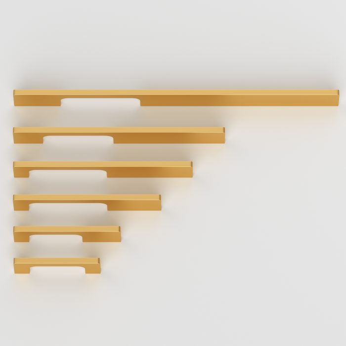 Luxura Brushed Brass Cabinet Handles - Decorative Pulls in Multiple Sizes for Modern Interiors 25