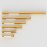 Luxura Brushed Brass Cabinet Handles - Decorative Pulls in Multiple Sizes for Modern Interiors 25