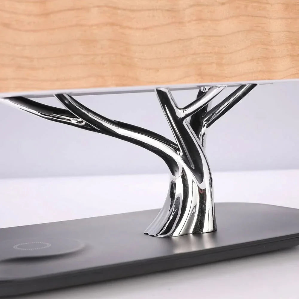 LED Table Lamp Wood Speaker Wireless Charger