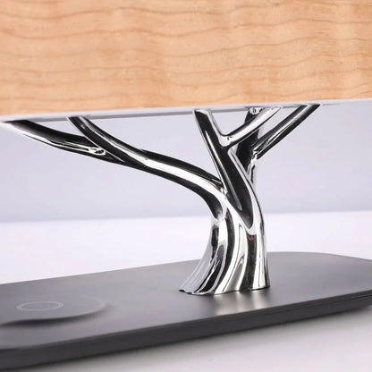 LED Table Lamp Wood Speaker Wireless Charger