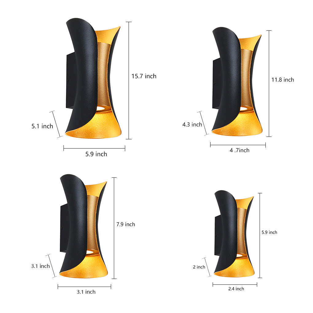 Aureli LED Outdoor Wall Lamps - Waterproof Up-and-Down Lighting for Stylish Illumination 14
