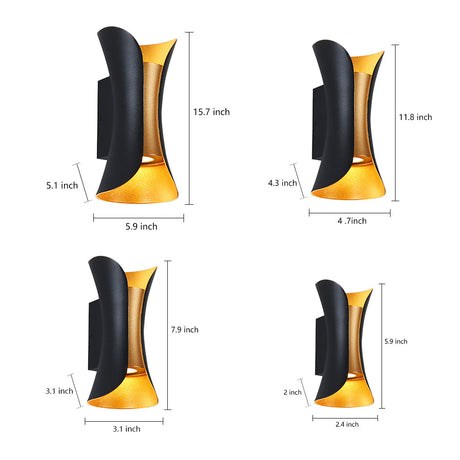 Aureli LED Outdoor Wall Lamps - Waterproof Up-and-Down Lighting for Stylish Illumination 14
