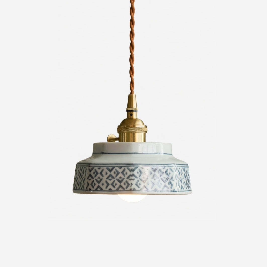 Ceramic Pendant Light - Adjustable Kitchen Pendant Lighting with Polished Copper Socket for Stylish Interiors 4