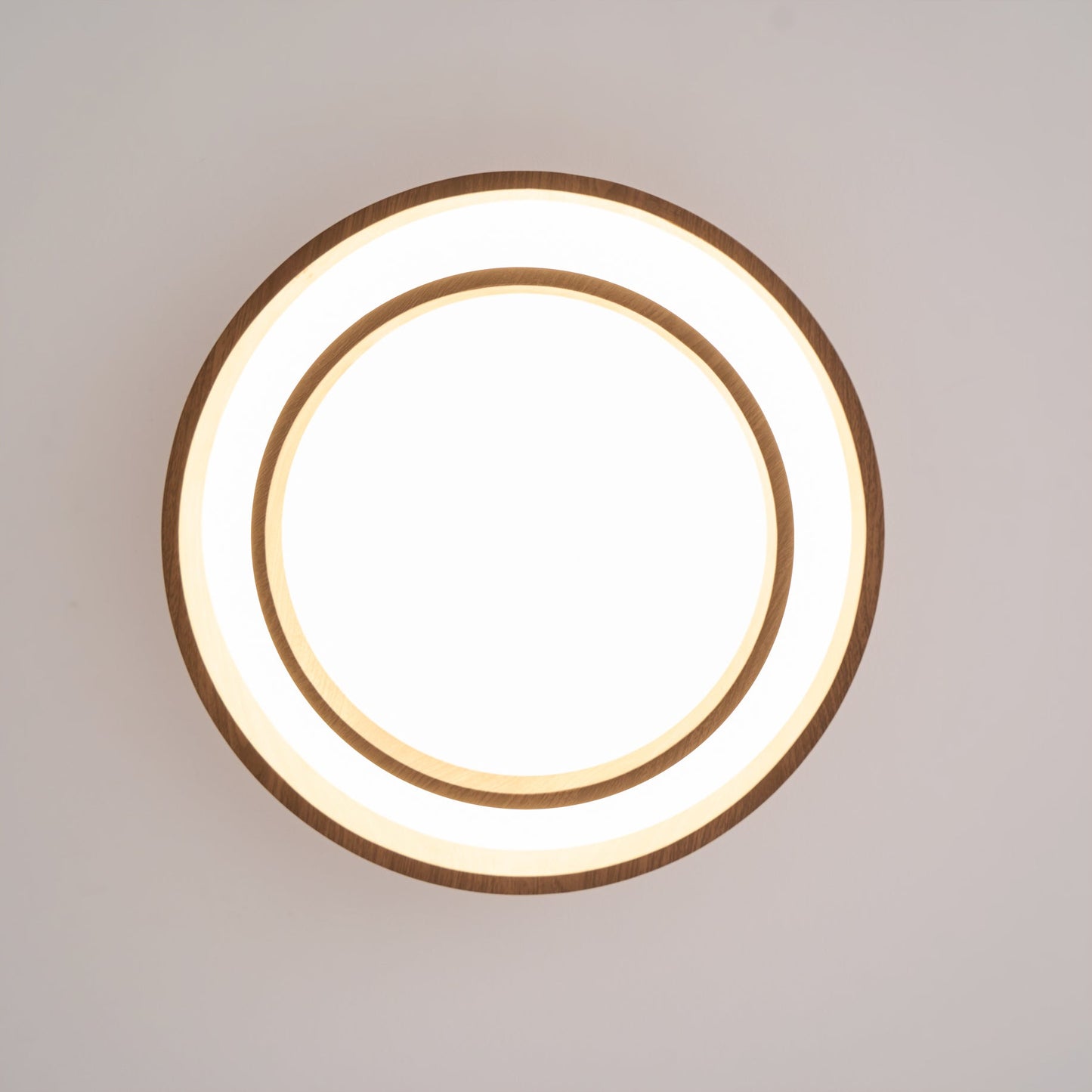 Orielle Wood Ring Flush Ceiling Light