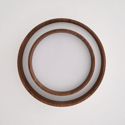 Orielle Wood Ring Flush Ceiling Light