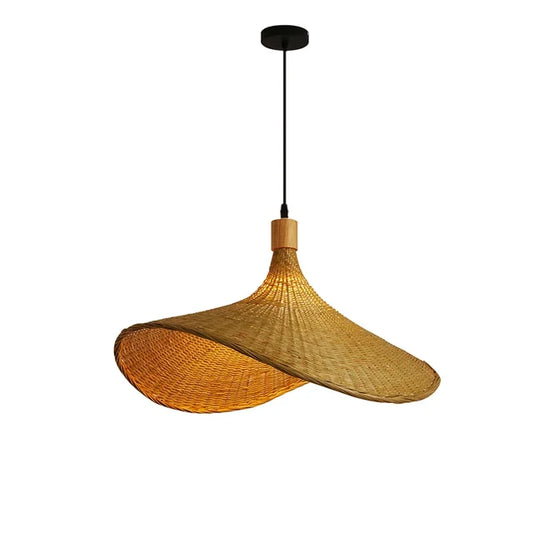 BambooHaven Woven Bamboo Pendant Lamp - Natural Design for Cozy Atmosphere 1