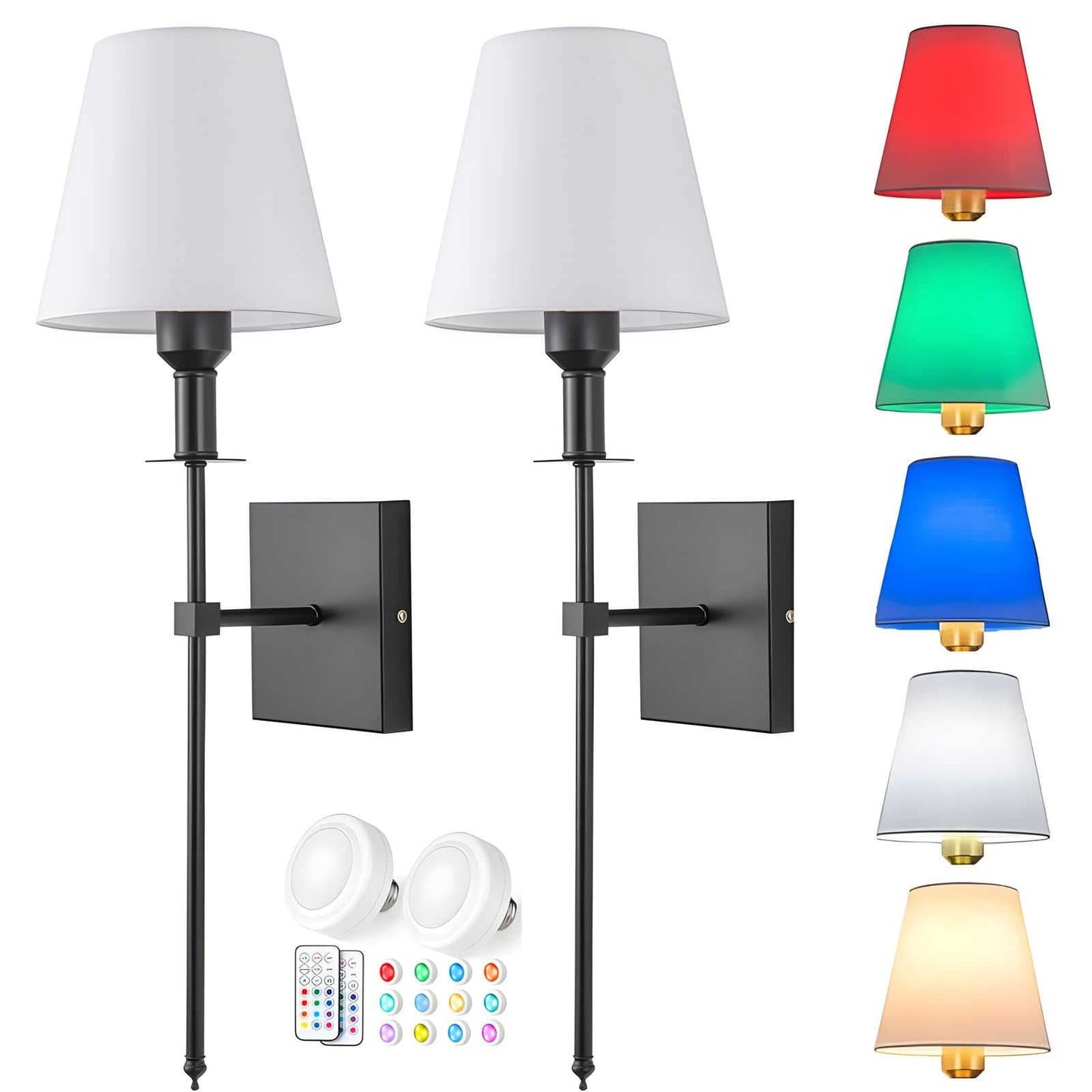 Modern Fabric Wall Sconce RGB LED Light