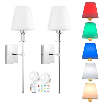 Modern Fabric Wall Sconce RGB LED Light