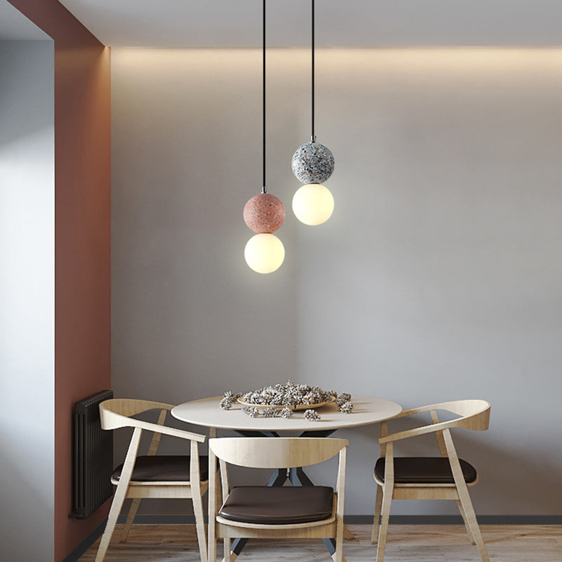 Aurora LED Pendant Light - Modern Black and White Glass Design for Dining and Kitchen 15