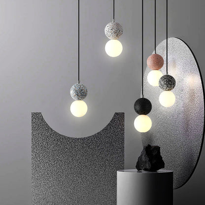 Aurora LED Pendant Light - Modern Black and White Glass Design for Dining and Kitchen 10