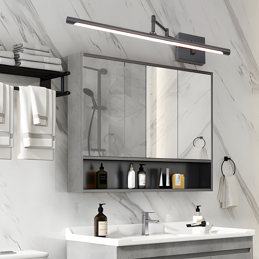Modern Black Vanity Light Bar with Adjustable Swing Arms – Professional Bathroom Lighting for Makeup and Grooming 2