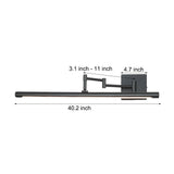 Modern Black Vanity Light Bar with Adjustable Swing Arms – Professional Bathroom Lighting for Makeup and Grooming 9