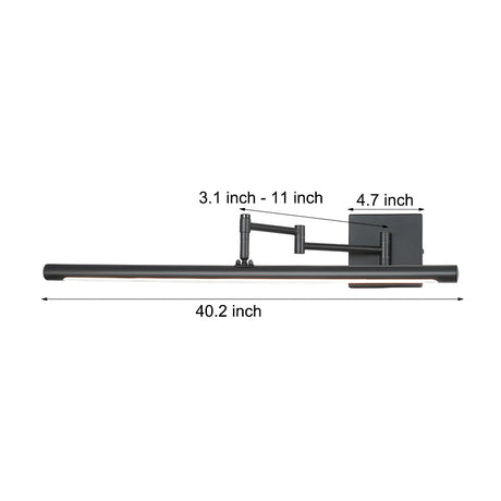 Modern Black Vanity Light Bar with Adjustable Swing Arms – Professional Bathroom Lighting for Makeup and Grooming 9