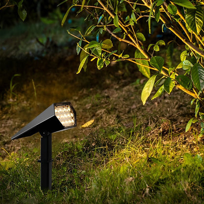 Solar Adjustable Angle Flood Spike Light - Efficient Outdoor Spotlight with Dual Color Modes 2