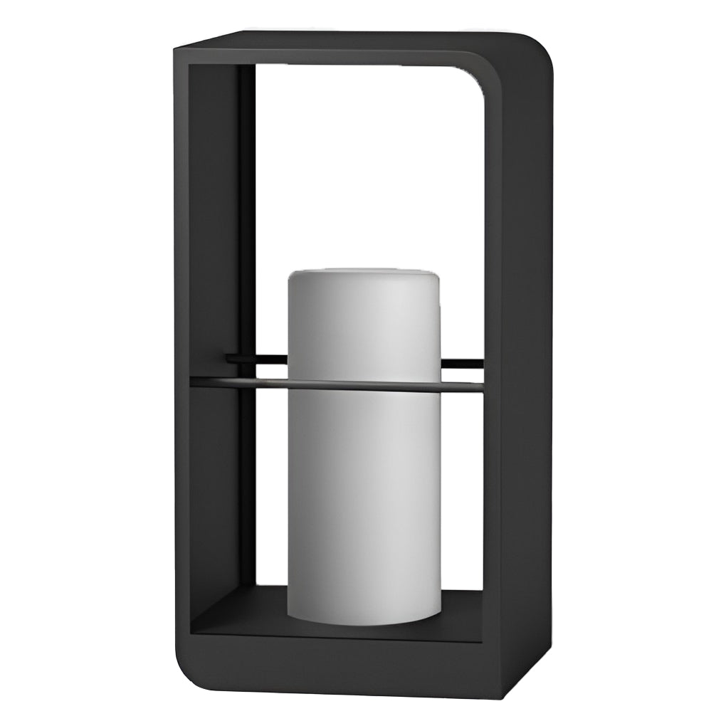 Modern Black Lantern Outdoor Light - Waterproof Dual Power Lamp for Cozy Illumination 17