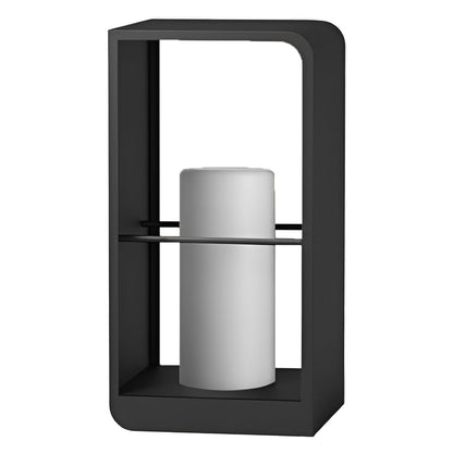 Modern Black Lantern Outdoor Light - Waterproof Dual Power Lamp for Cozy Illumination 17