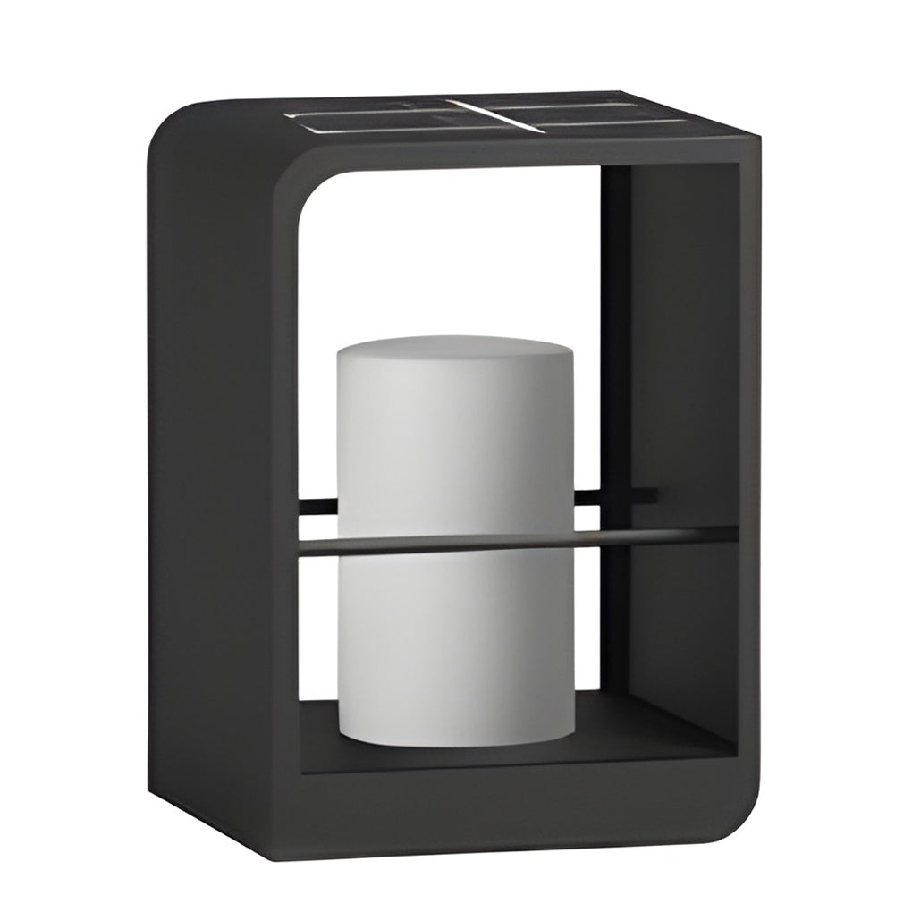 Modern Black Lantern Outdoor Light - Waterproof Dual Power Lamp for Cozy Illumination 16