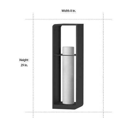 Modern Black Lantern Outdoor Light - Waterproof Dual Power Lamp for Cozy Illumination 9