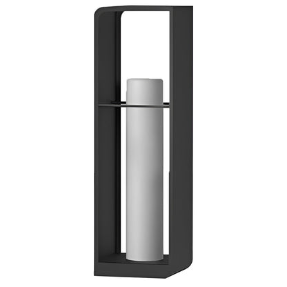 Modern Black Lantern Outdoor Light - Waterproof Dual Power Lamp for Cozy Illumination 18