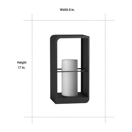 Modern Black Lantern Outdoor Light - Waterproof Dual Power Lamp for Cozy Illumination 20