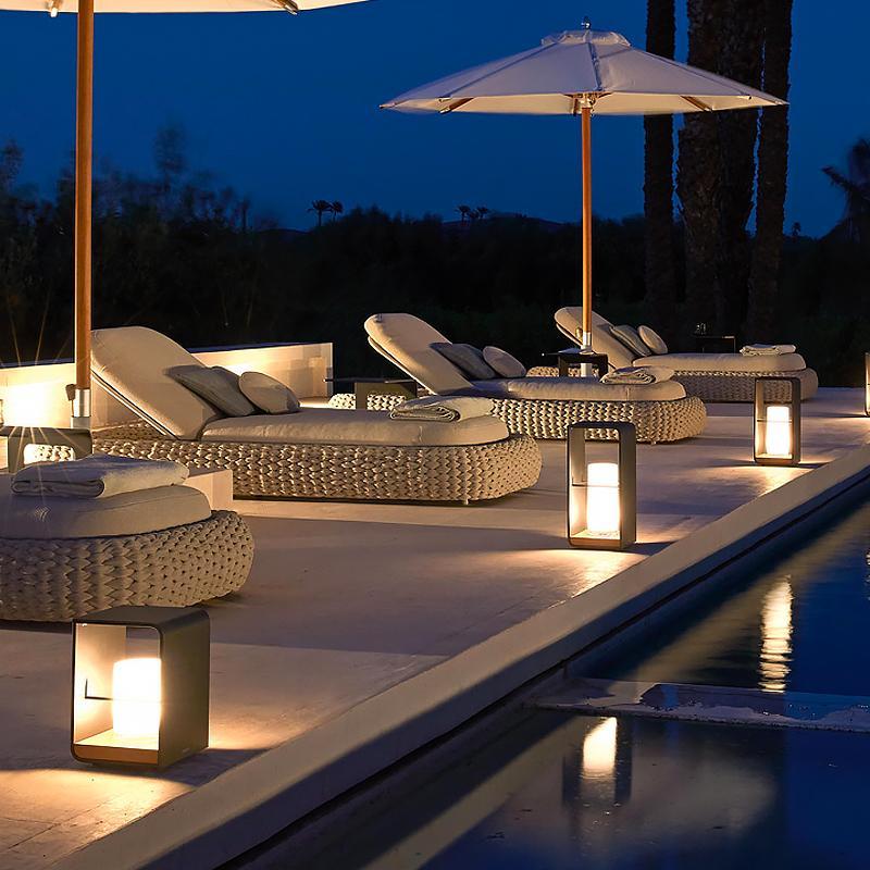 Modern Black Lantern Outdoor Light - Waterproof Dual Power Lamp for Cozy Illumination 4