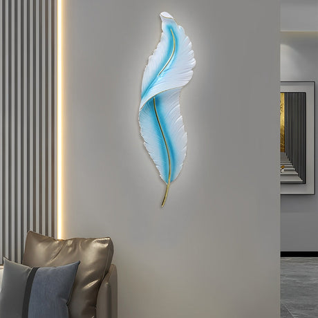 Feather Wall Light - Modern Resin Wall Sconce with Dimmable LED & Three Color Options for Artistic Ambiance 3