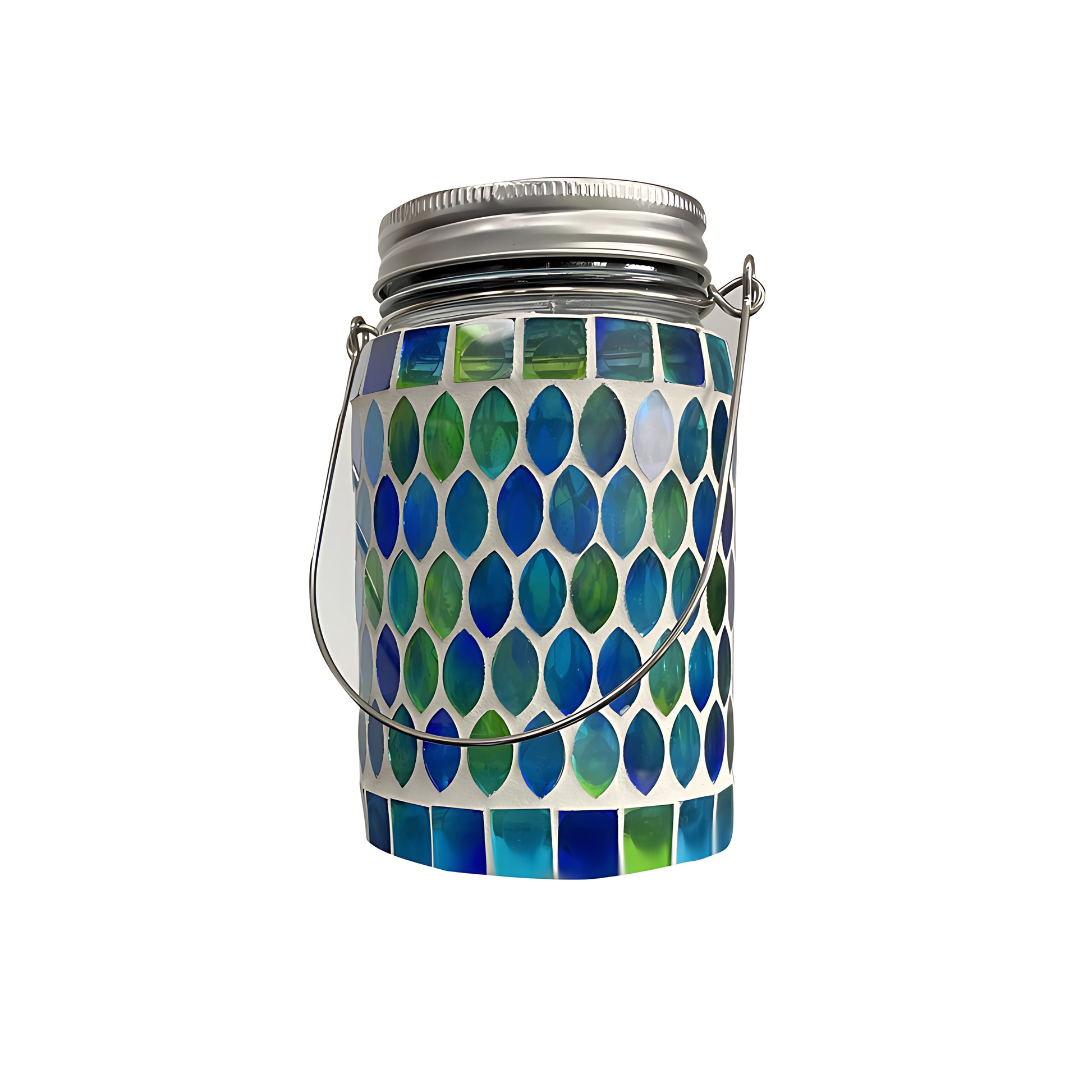 Vibrant Solar Glass Mosaic Cup Lamp - Colorful Landscape Lighting for Outdoor Ambiance 12