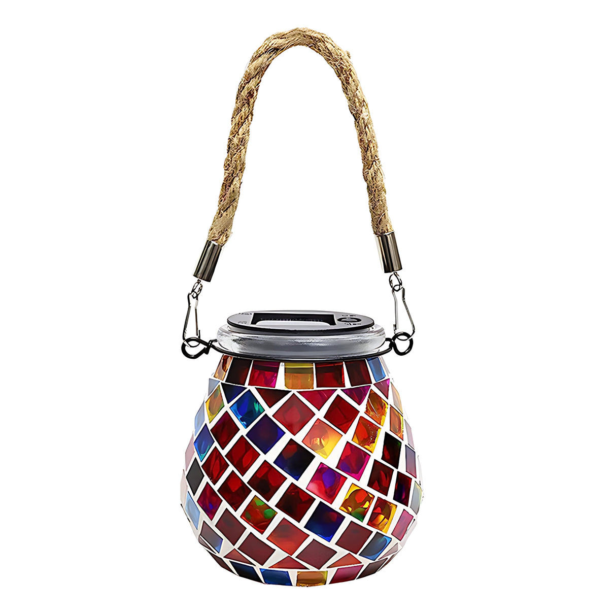 Vibrant Solar Glass Mosaic Cup Lamp - Colorful Landscape Lighting for Outdoor Ambiance 14