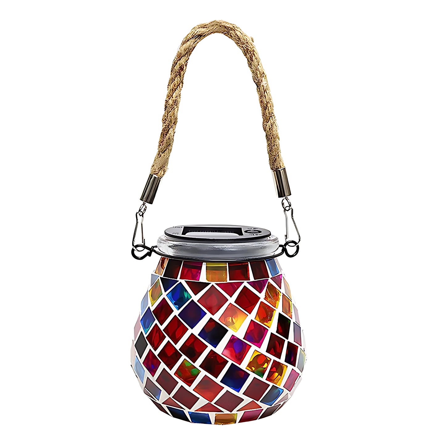 Vibrant Solar Glass Mosaic Cup Lamp - Colorful Landscape Lighting for Outdoor Ambiance 14