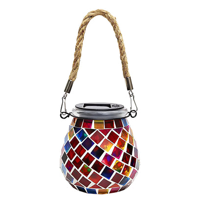 Vibrant Solar Glass Mosaic Cup Lamp - Colorful Landscape Lighting for Outdoor Ambiance 14