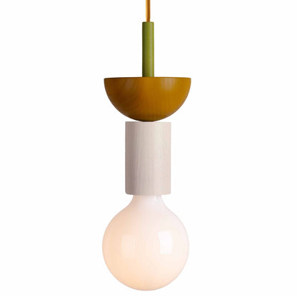 Vibrant Block Pendant Lamp - Colorful Wooden Design with Adjustable Cord for Modern Interiors 5