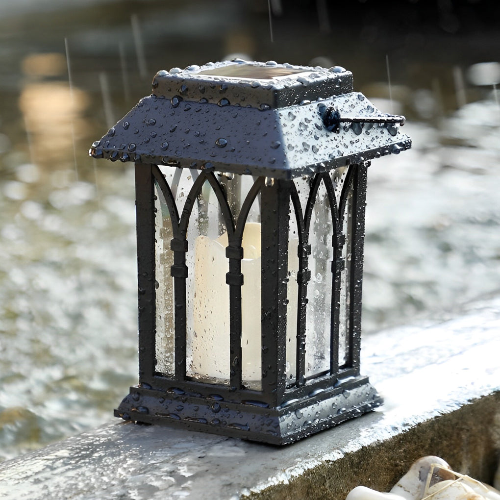Lumos Solar Candlestick Lantern - Portable LED Light with Intelligent Sensor for Outdoor Ambiance 10