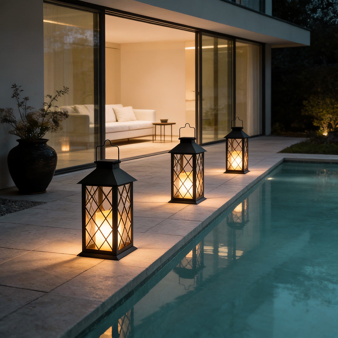 Lumos Solar Candlestick Lantern - Portable LED Light with Intelligent Sensor for Outdoor Ambiance 9