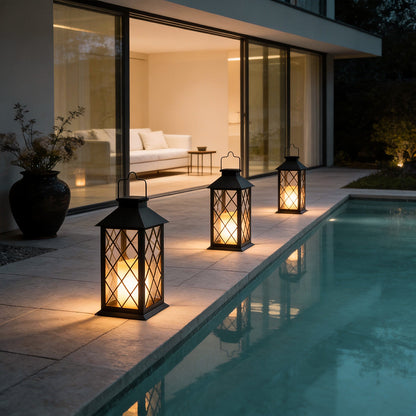 Lumos Solar Candlestick Lantern - Portable LED Light with Intelligent Sensor for Outdoor Ambiance 9