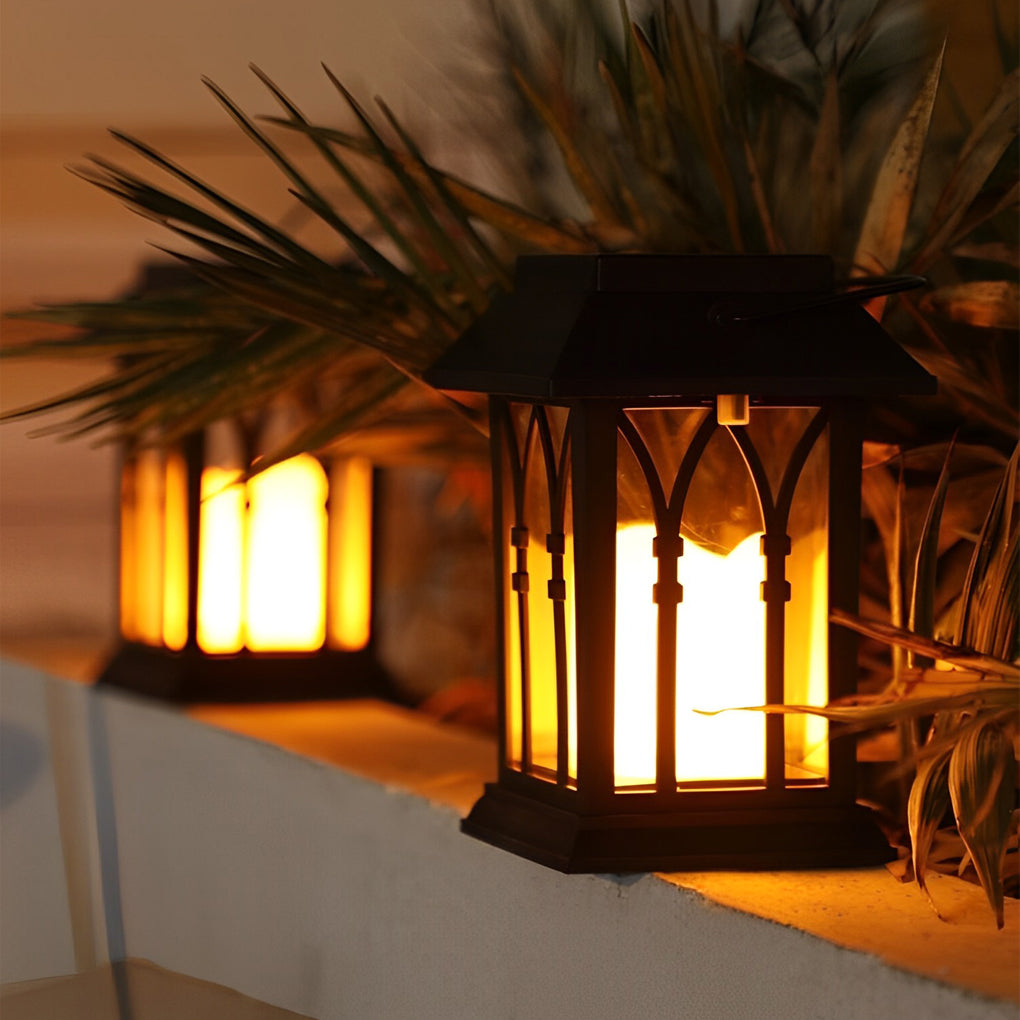 Lumos Solar Candlestick Lantern - Portable LED Light with Intelligent Sensor for Outdoor Ambiance 12