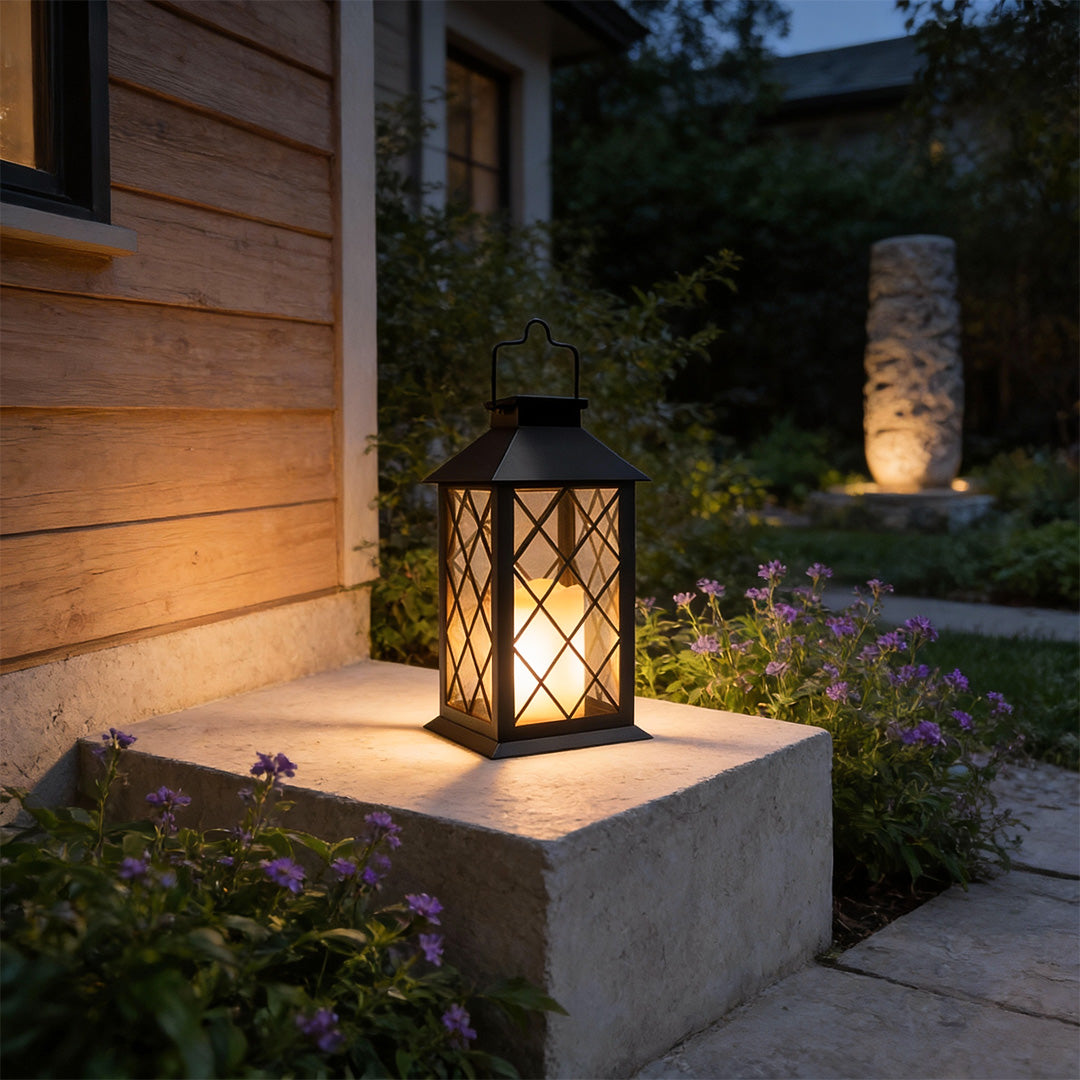 Lumos Solar Candlestick Lantern - Portable LED Light with Intelligent Sensor for Outdoor Ambiance 8