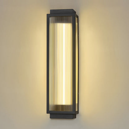 Reeded Glass Outdoor Wall Light - Modern LED Design with Adjustable Heights for Enhanced Ambiance 9